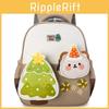 Cute Preschool Bag With Christmas Tree And Bear Decoration For Children Ages 3 To 6