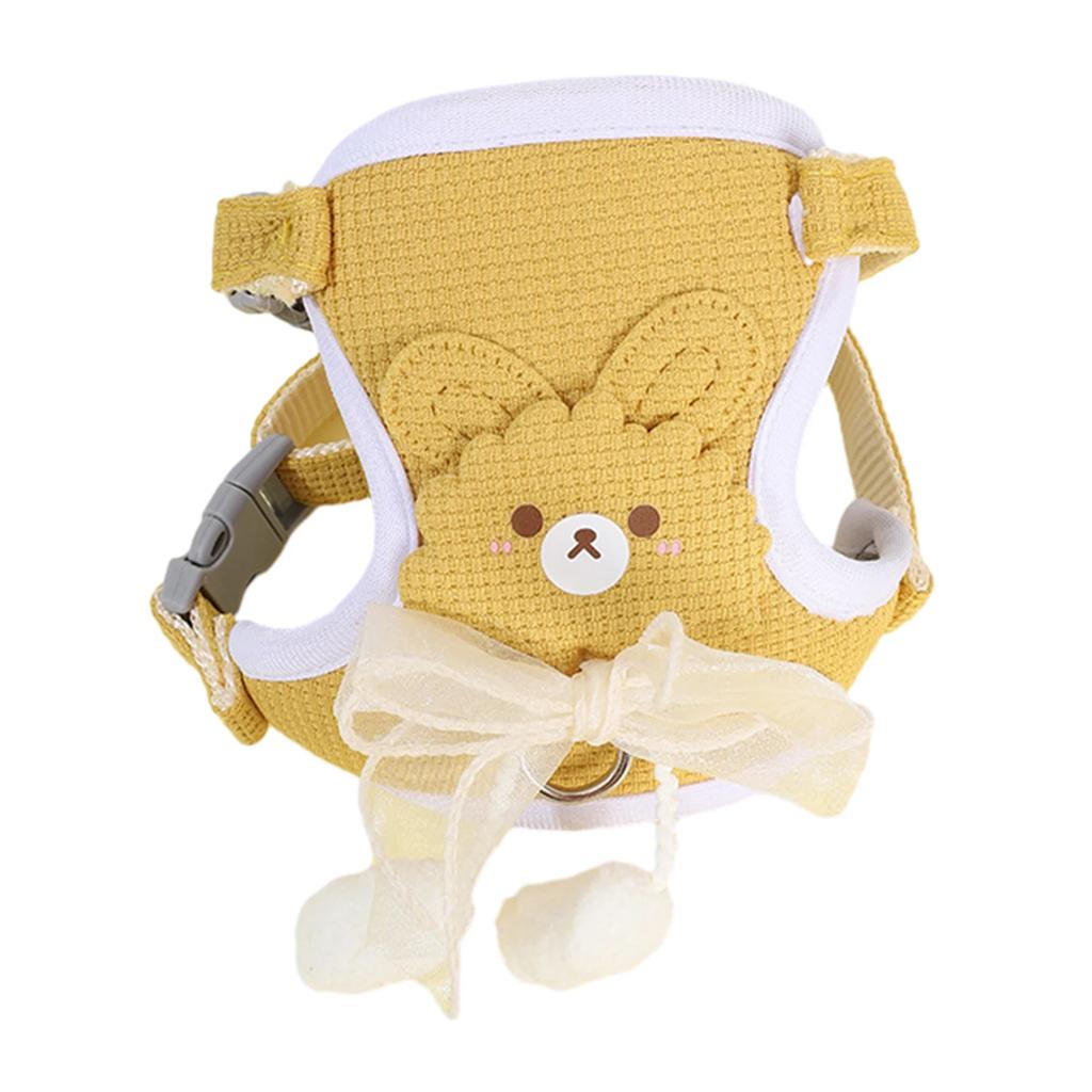 Cute Bow Pet Harness Undershirt Style Pet Leash Adjustable Leash Pets Harness for Small Dog Cat Supplies For Outdoor