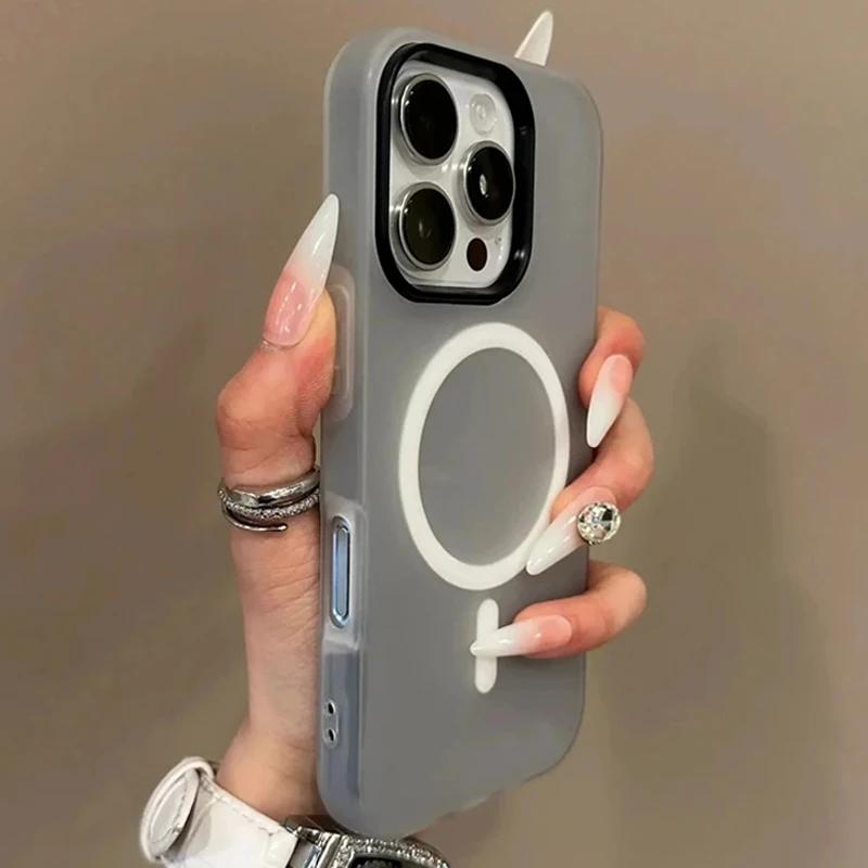 Luxury 2 IN 1 Candy Color Magnetic Phone Case For Samsung S26 S25 Ultra S24 FE S23 Plus Edge For Magsafe Wireless Charge Cover