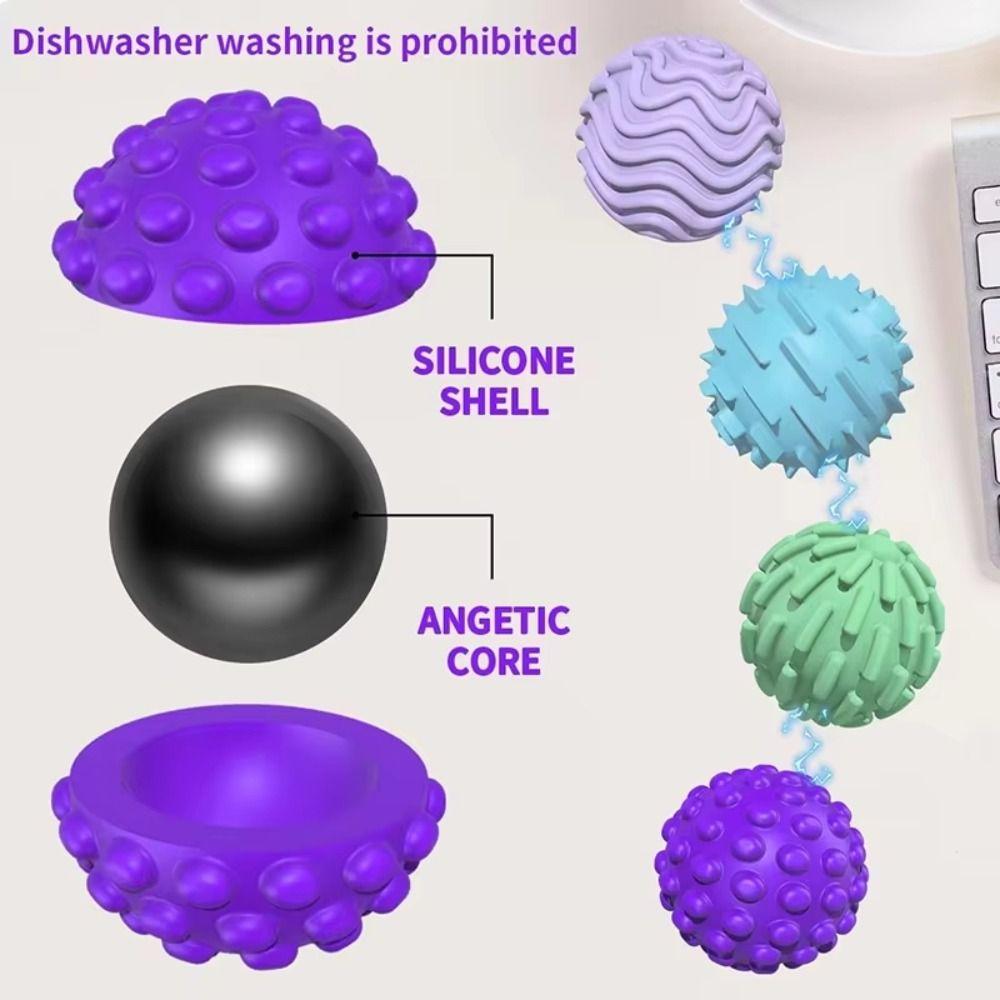 Stress Relaxation Magnetic Stress Balls Silicone Hand Massage Balls Improve Joints