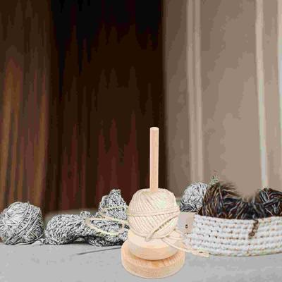 Winding Wool Spool Knitting Tool Sewing Thread Holder Yarn Organizer Supplies Wooden Rotatable Rack