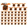 Halloween Souvenir Gift Packaging 48 Pcs Candy Bags, Kids Trick or Treat Goodie Cute Rabbit Transparent Cookie Bags with Drawstrings Ear Small Plastic