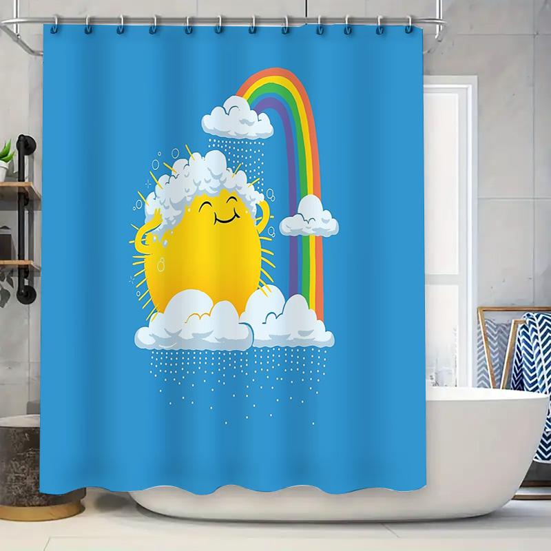 

Bathroom Shower Curtain Waterproof Vintage Floral Pattern Fabric Decor Washable Liner W60H190(CM)-1 Pcs
