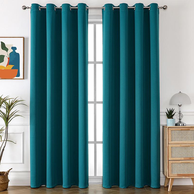 1PC Solid Color Thickened 95% Blackout Curtains High Precision Thermal Insulated Window Drapes Home Decor