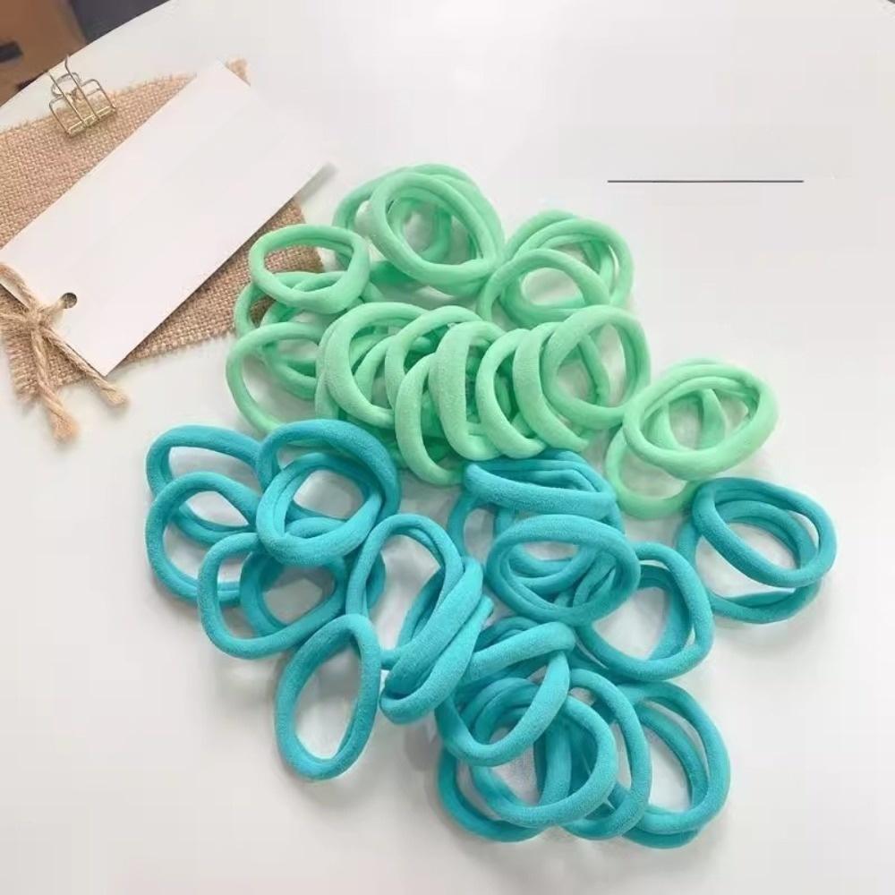 50PCS No Damage Colorful Elastic Hair Ties Non-Slip Ponytail Holders For Women