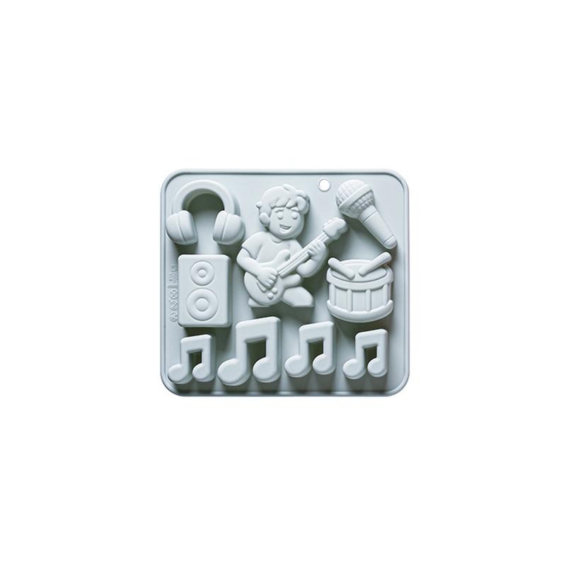 9-Hole Music Festival Theme Silicone Mold Musical Notes, Audio, Microphone Fondant Candy Chocolate Mould Cake Decorating Tools