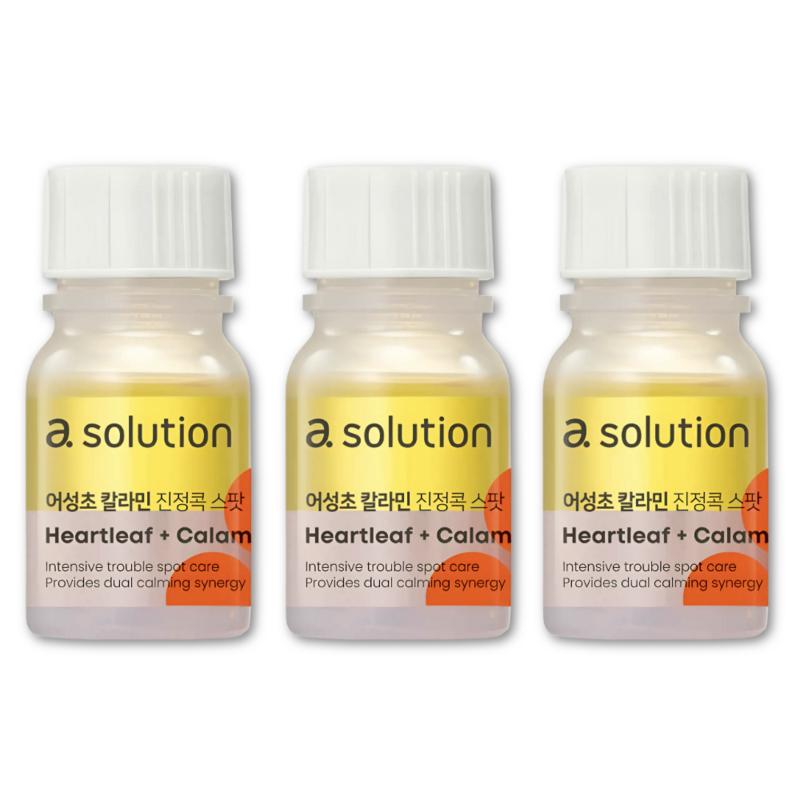 A-Solution Houttuynia Cordata Calamine Soothing Spot + Cosmet Color Mini Comb, 10ml, 3 pcs