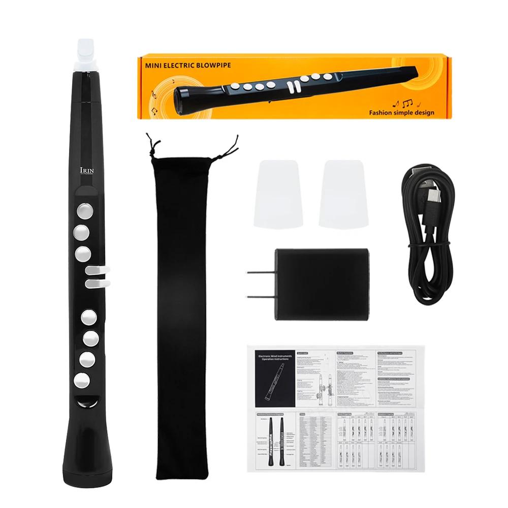 

IRIN 99 Tones Electric Blowpipe MIDI Electronic Saxophone Flute Clarinet 99 Kinds of Wind Instruments with Storage Bag USB Cable чёрный