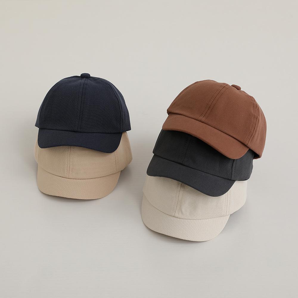 Short Brim Baby Baseball Cap New Solid 6-18M Children Sunhat Boy Girl Cotton Snapback Caps Casual Hat Kid Hip Hop Fishing Hat