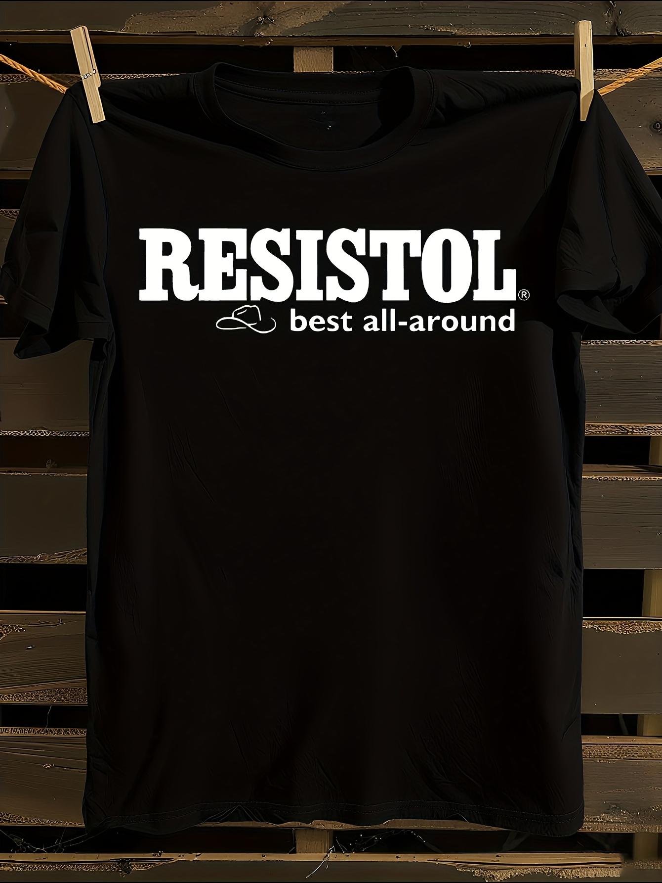 Resistol Logo Print Black Cotton T-Shirt M
