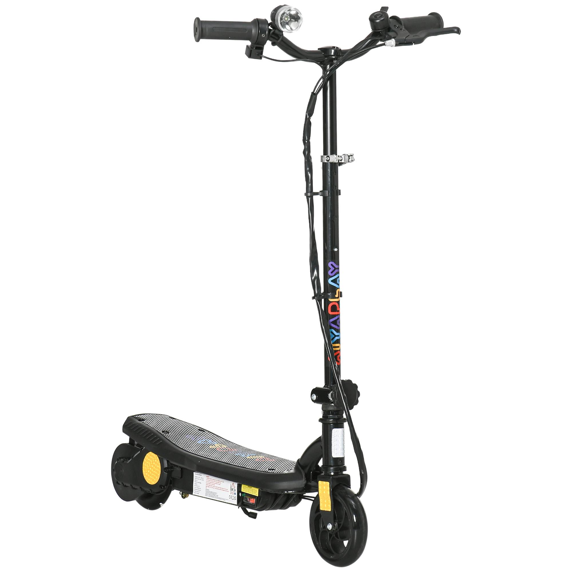 Trottinette Électrique Pliante 120 W Pour Enfants 7 14 Ans Vitesse Max 12 Km H Autonomie Max 10 Km Noir