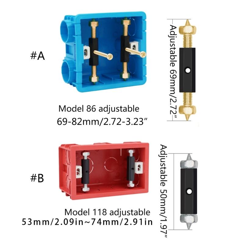 10 Stück Kassetten-Reparaturset Elektrische Dosen-Reparaturset Kassetten-Schrauben Stützstange für Wandmontierte Schalterdosen-Reparatur