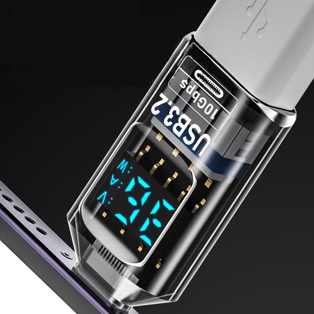 100W USB C-adapter Typ C till Typ-C Adapter med digital display OTG-kontakt För iPhone Surfplatta Bärbar dator USB C OTG-kontakt