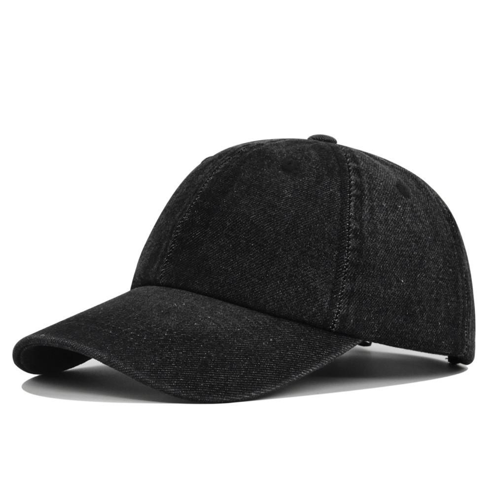 Cap Baseball Retro Washed Denim Material Hat Solid Color Duckbill Breathable Hat