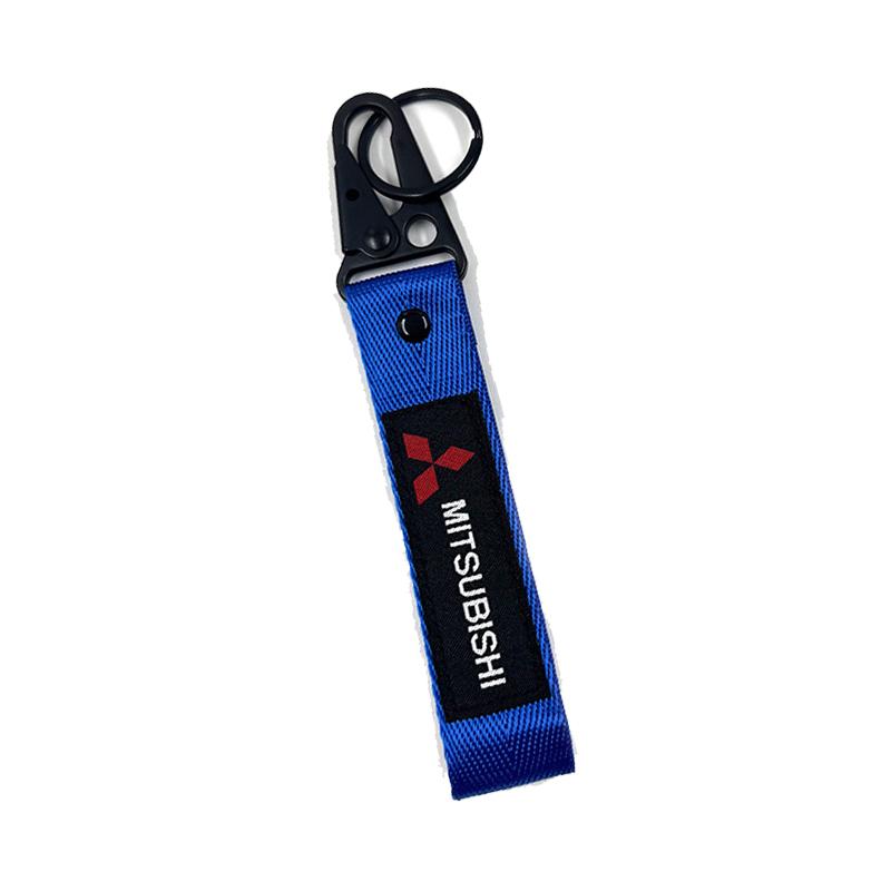 

Nylon Hawk Buckle Car Keychain Keyring for Mitsubishi Ralliart Cordia Pajero Lancer Eclipse Galant Mirage L200 Key Ring Holder синий
