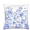 Home Decor Blue Floral & Bird Pattern Pillow Covers Pattern Cushion Cover Suitable For Sofa Bedroom Car Pillow Cover