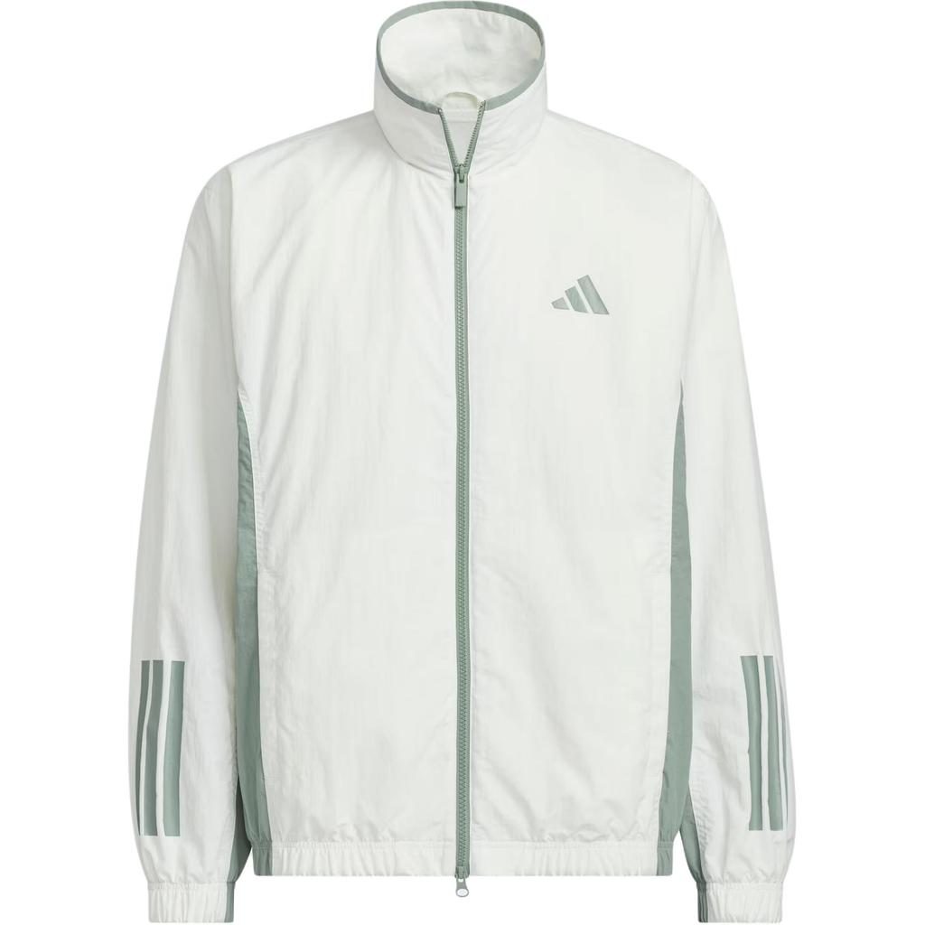 Adidas Vevd Logo Fargeblokk Sport Fritid Langermet Jakke Herrejakker Han-Jade-Hvit KC3922