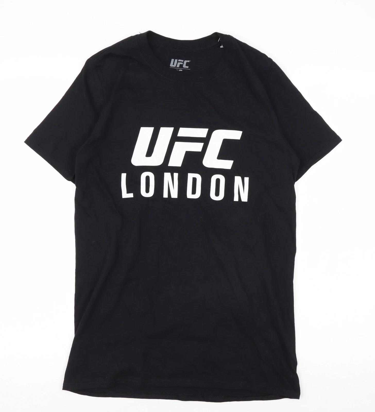UFC Men s Black Graphic T-Shirt, Size S, Sporty Style S