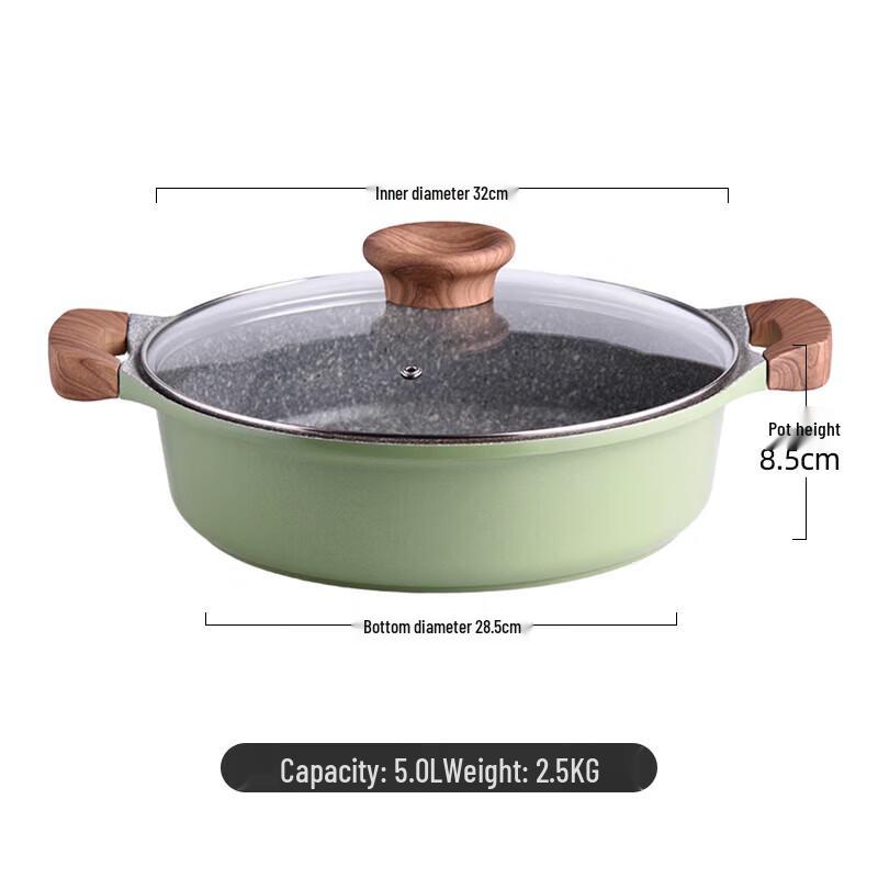 Yingbai Maifan Stone Non-stick Multi-functional Pot with Steamer