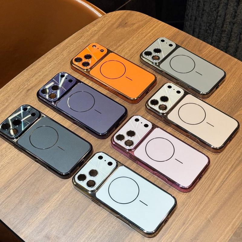 Compatible with iPhone 17 Pro Max: Plated Phone Case, Large Window, Laser Magnetic, Protective for Apple 16/15 Pro.
