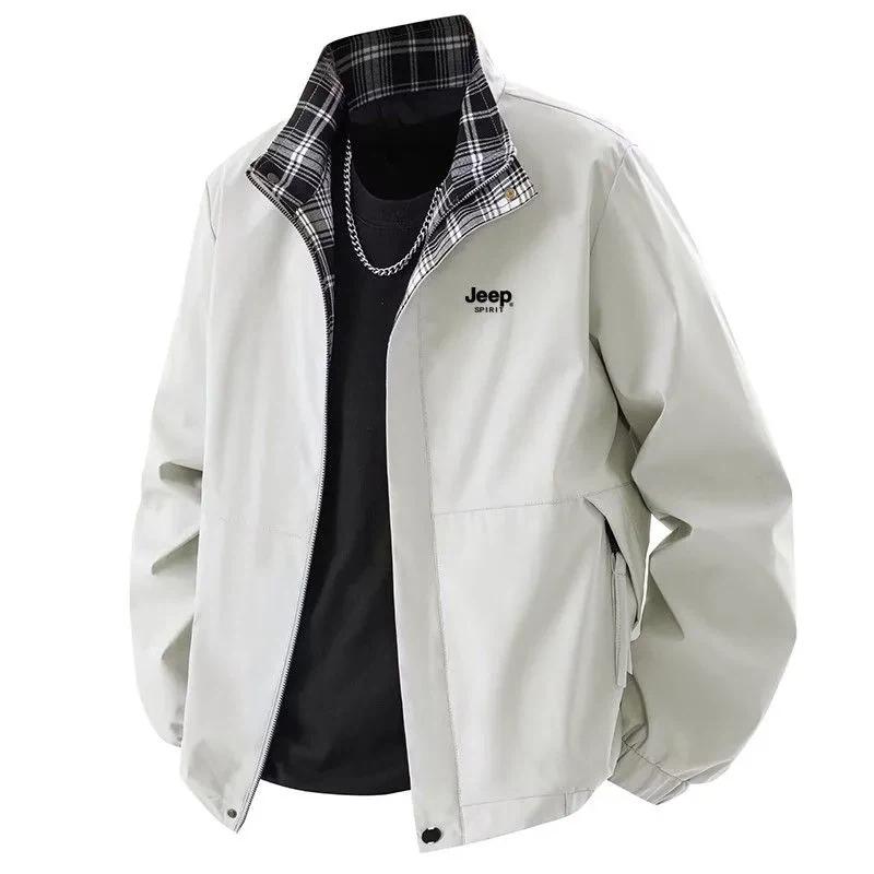 

Spring Autumn Jackets New Popular Men s Trendy Versatile Work Clothes Tops High-end Spring Clothes L хаки