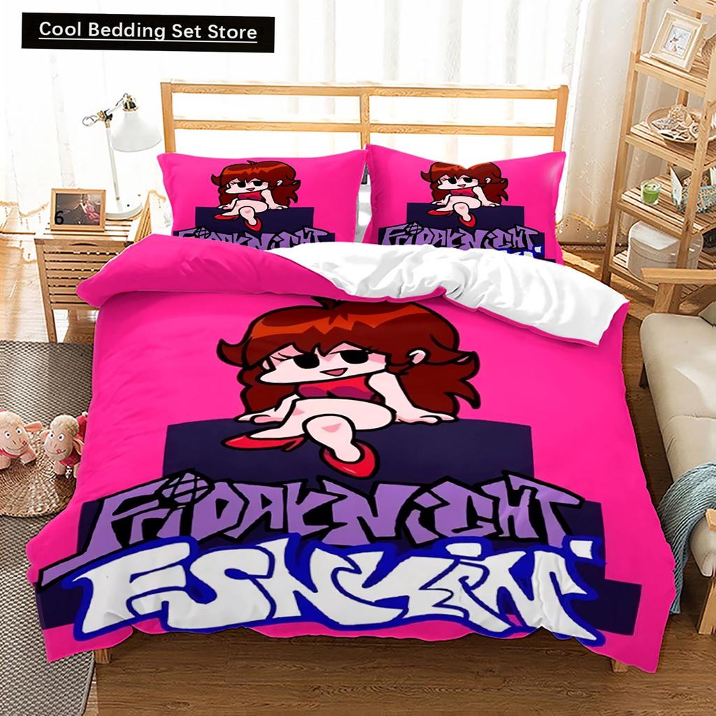 3D Friday Night Funkin Bedding Set Single Twin Full Queen King Size Friday Night Funkin Bed Set Children Kid Bedroom Duvet Cover