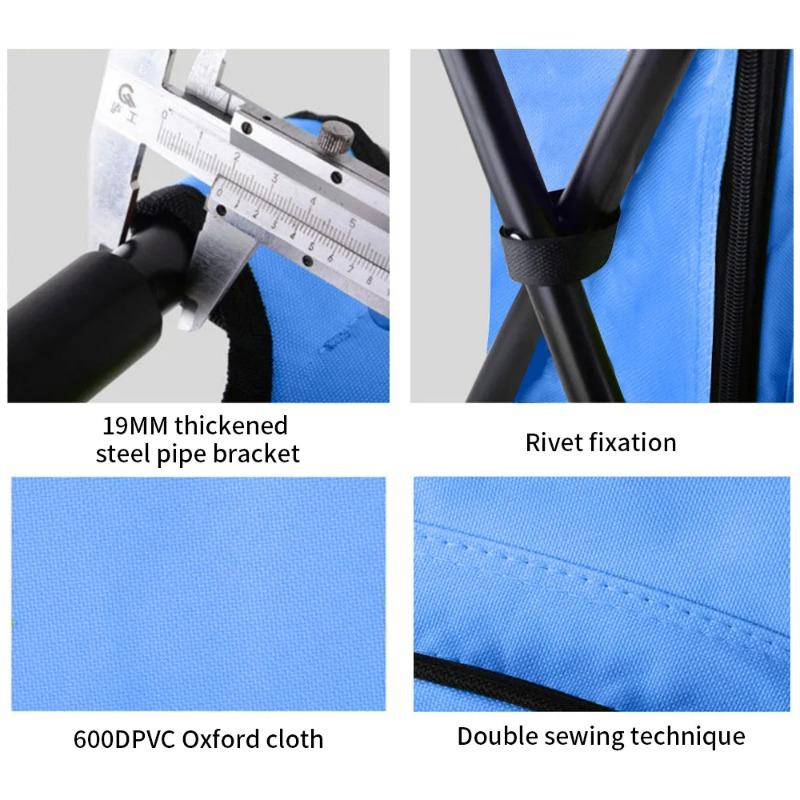 Portable Ice Chair Cooling Seat Ice Stool  Foldable Insulated Ice Pack Stool with Dual-shoulder Straps Perfect for Fishing