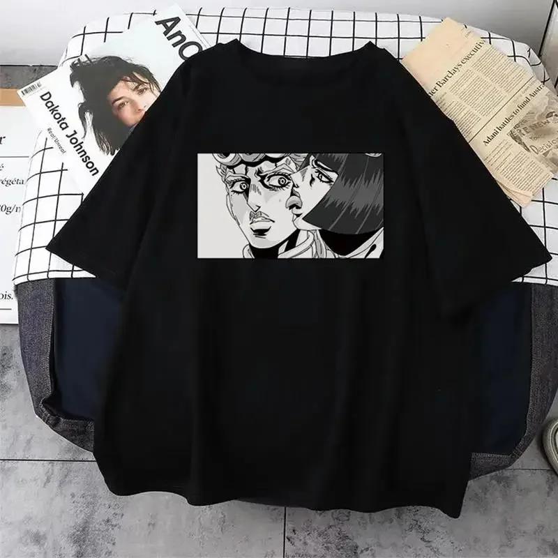 JoJo Bizarre Adventure Anime Print T Shirt Harajuku Women Casual Vintage Streetwear Short Sleeve T Shirt Unisex Graphic T Shirts