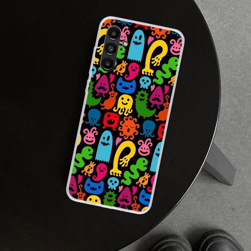 Simple Pattern Graffiti Phone Case Cover for Samsung Galaxy A17 A16 A26 A36 A56 A57 A37 A15 A25 A35 A55 A14 A24 A34 A54 A13 A23