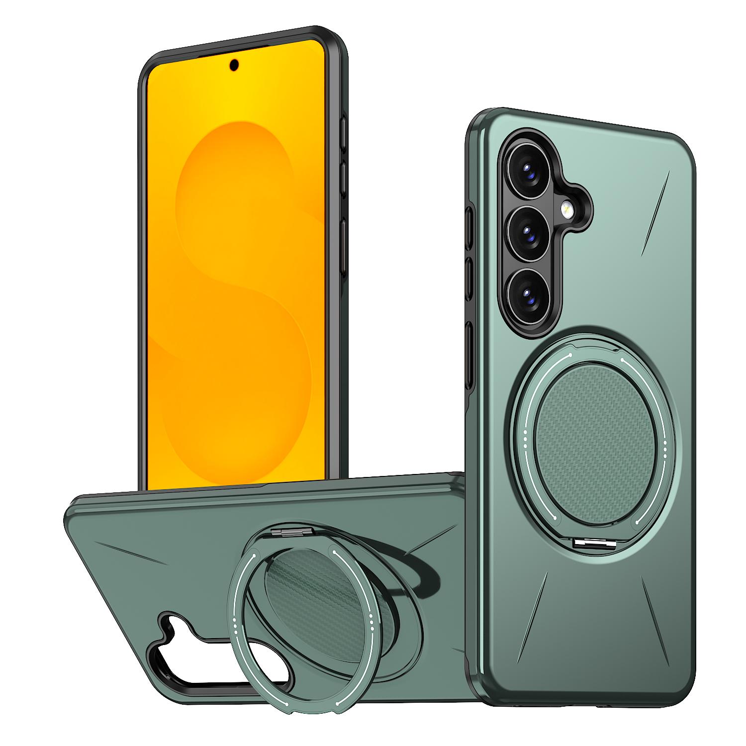 For Samsung Galaxy S26+ Magnetic Case Rotating Kickstand TPU + PC Phone Cover