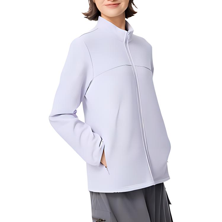 Li Ning Sports Trend Series Solid Color Hooded Three-In-One Fleece Long Sleeve Windbreaker Women Outerwear Sea-Salt-Purple AWBU024-4