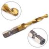 6Pcs HSS Screw Thread Metric Tap Drill Bits Titanium Plated Hex Shank M3 M4 M5 M6 M8 M10 for Hand Tools Screw Machine