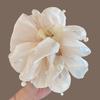 Large Bow Bow Hair Claw Bubble Mesh Pearl Shark Gripper Elegant Hair Clip  Women
