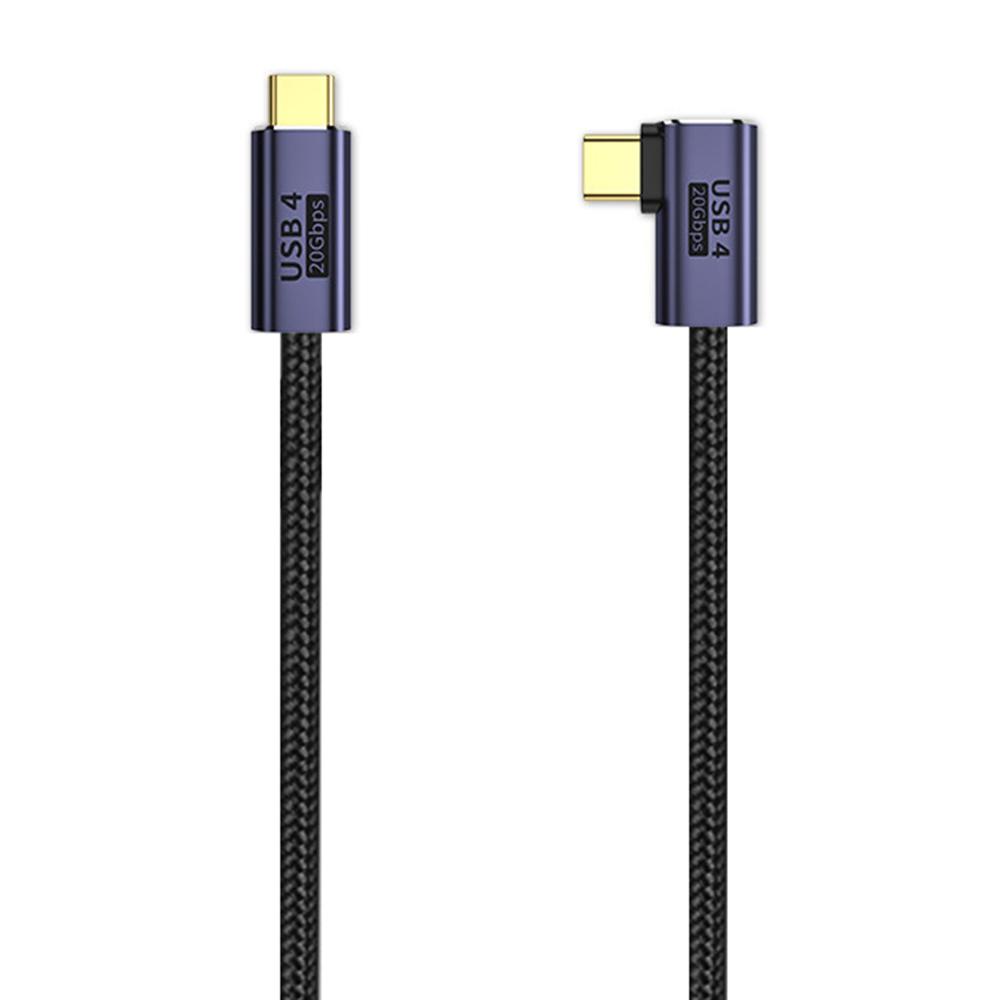 

Кабель 1м USB 4.0 USB-C до USB-C Кутовий 20 Гбіт/с Сумісний з Thunderbolt 4/3 Кабель для передачі даних 8K HD відео A