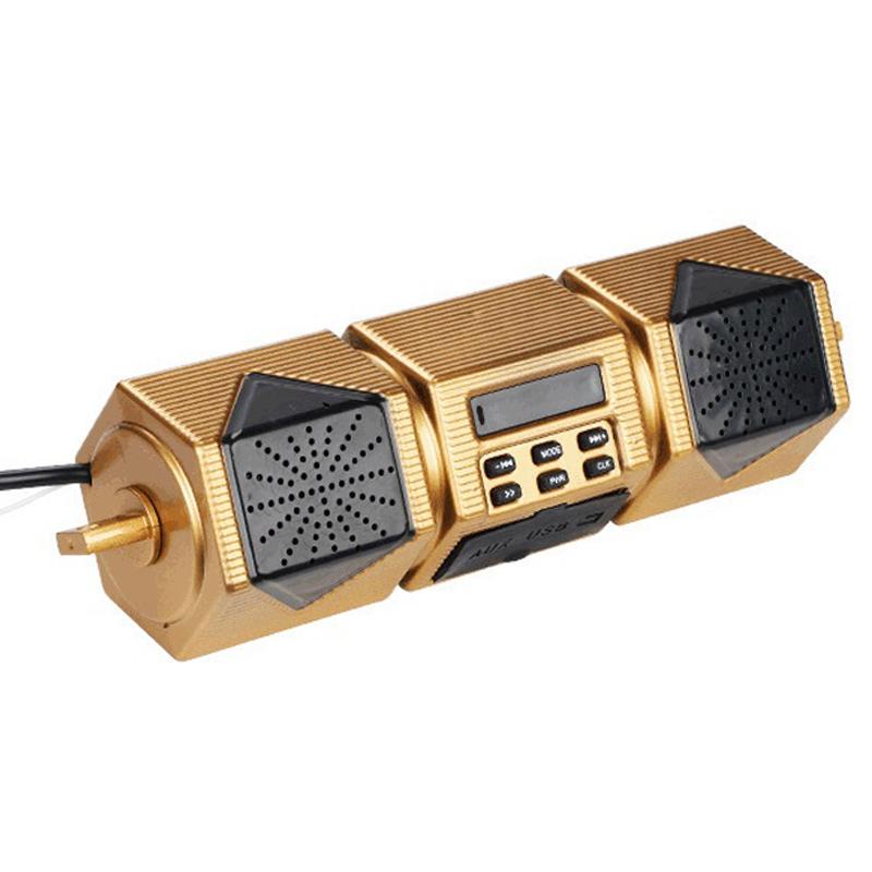 NEW-Motorcycle MP3 Player Handlebar Speaker Bluetooth Music FM Radio Waterproof Adjustable Bracket Bike O Stereo 12V