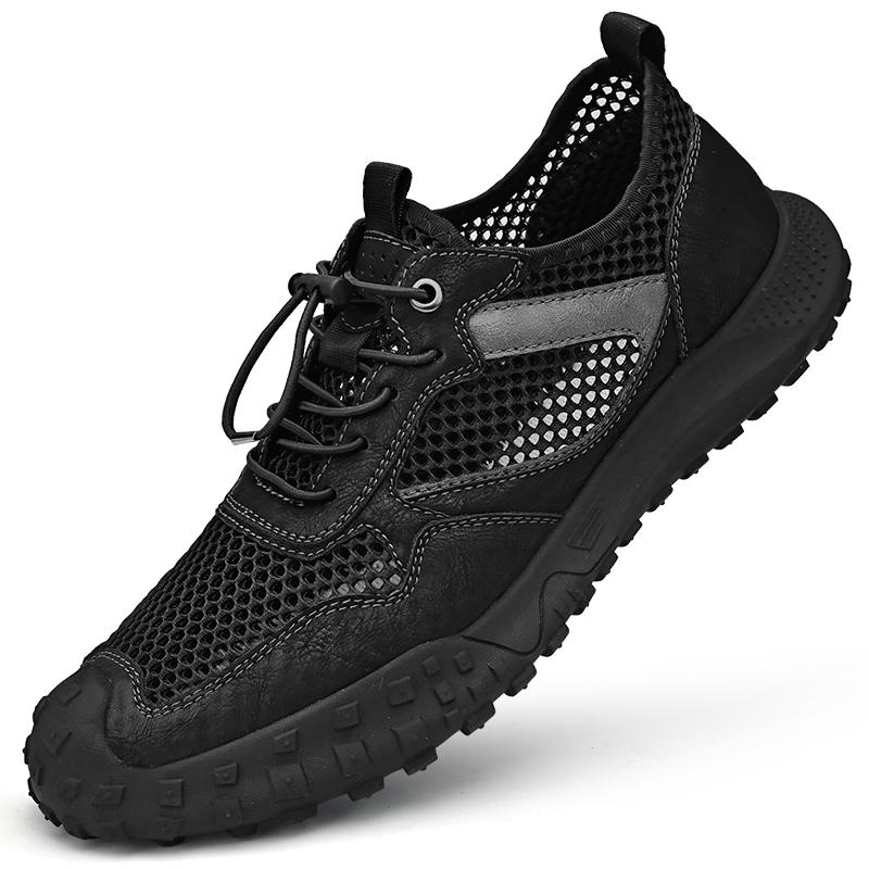 Summer Men's Oversized Breathable Lightweight Mesh Shoes Outdoor Sports and Leisure Shoes Hiking Shoes 38-46