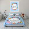 Inspirational Psalm Floral Design Set  Kid's and Adults' Bedroom Decor, Exquisite Three-piece Bedding Set Gift