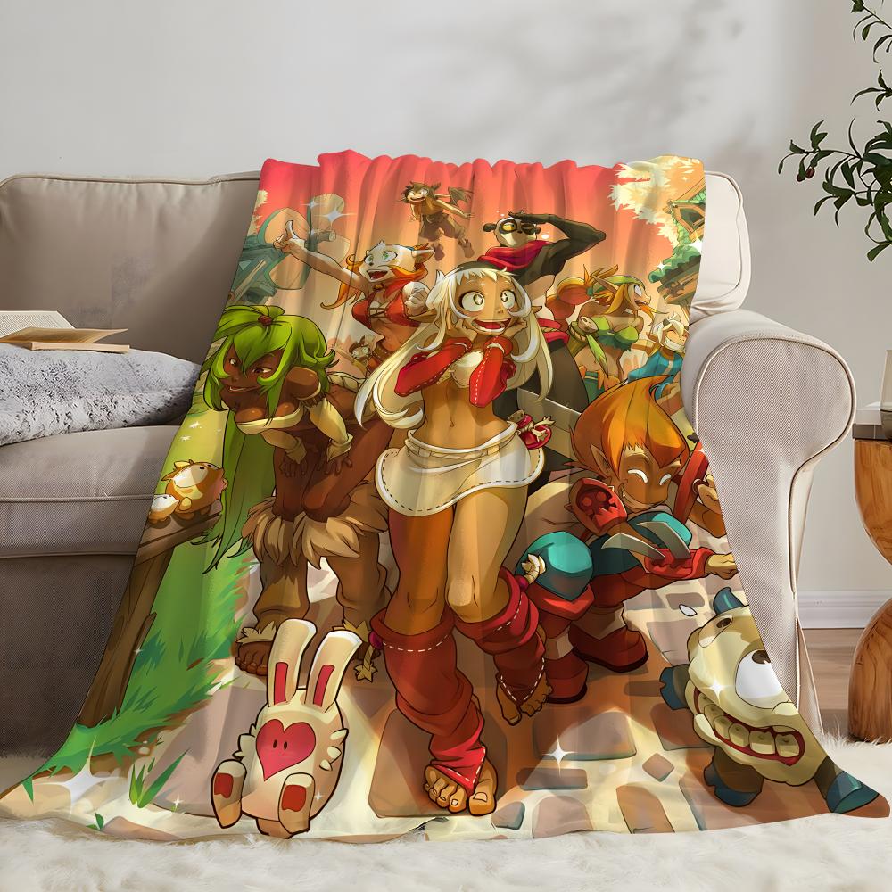 Game Dofus Throw Kid-Friendly Flannel Throw Blanket Soft Warm Anti-Static Washable All Season