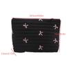 Ins Bow Embroidered Cosmetic Bag Large Capacity Zipper Makeup Bag Wash Bags Travel Oxford Cloth Clutch Bag For Girls Women