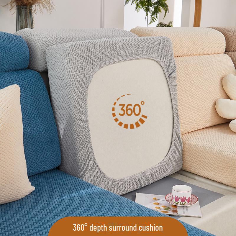 Universal Elastic Sofa and Cushion Cover Set - All-Inclusive, Four Seasons Adjustable Fit
