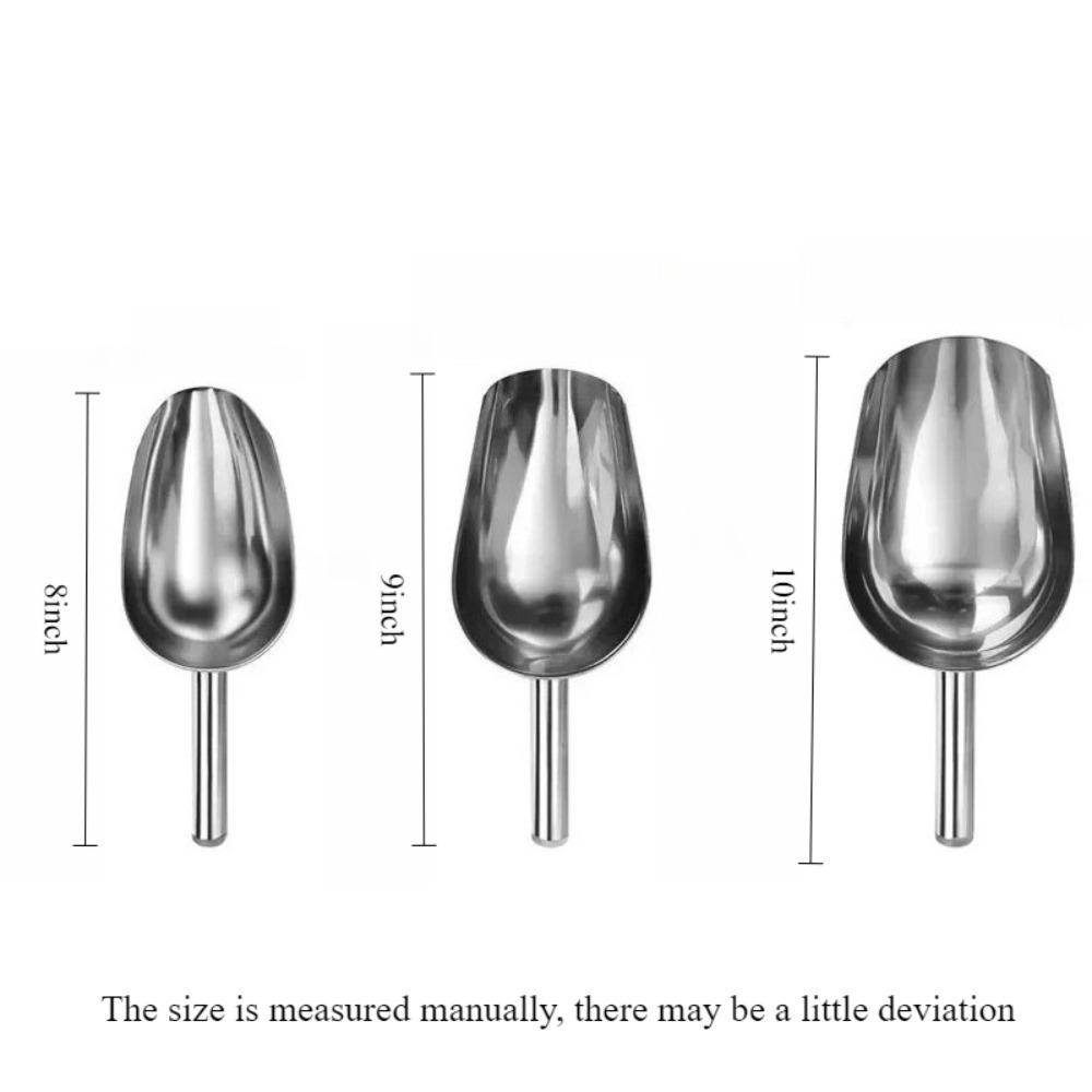 Stainless Steel Shovel Metal Coffee Bean Flour Shovel Multifunctional Ice Shovel Food Measuring Spoon Kitchen Accessories