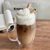 Glass Cup with Handle Coffee Iced Drinkware Kitchen Cups Supplies Breakfast Milk Cup Cocktail Utensils Aesthetic Water Bottle
