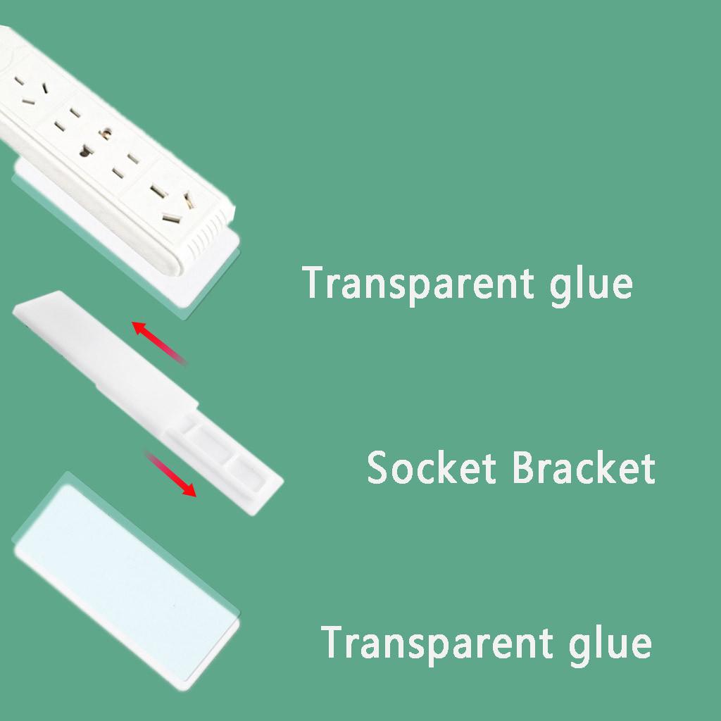  Socket Bracke Hanging Wall Sticker Socket Holder Punch 