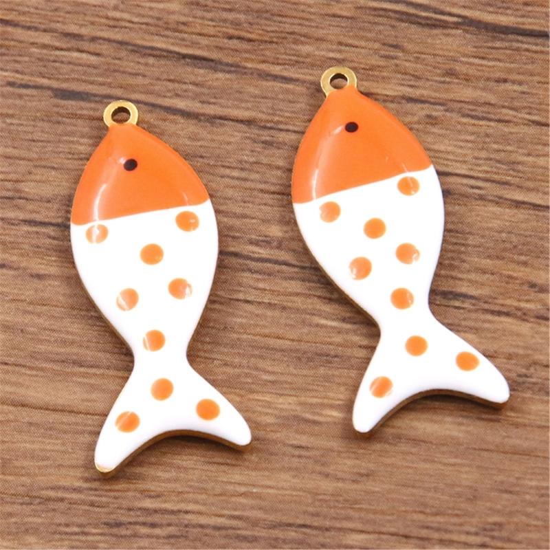 Collana con Ciondolo Pesce Reversibile Metallo Ipoallergenico Accessorio Gioielli Componenti per la Creazione di Gioielli Per Pelli Sensibili