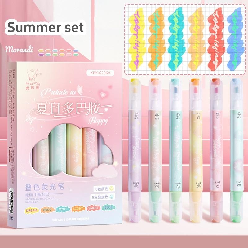 

6 шт. набор маркеров-маркеров Vintage Color Scheme, флуоресцентные флуоресцентные маркеры Magic Art Liner для рисования