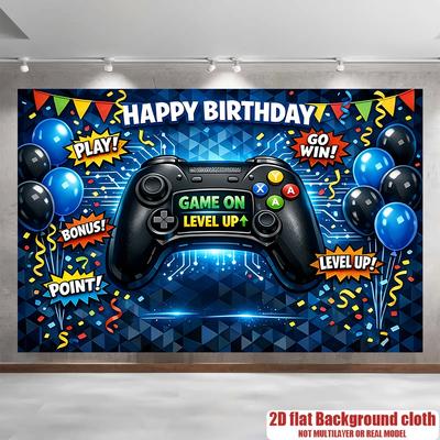 1 Stück Gaming-Konsole Geburtstag Hintergrund Banner geeignet für Geburtstagsfeiern Jubiläen Feiertagsfeiern