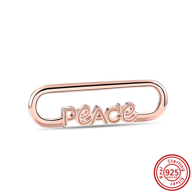 925 Silber Charm Herz Runder Stecker Medaillenanhänger Double Link Mini Dangle Fit Original Me Charms Armbänder Schmuck