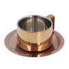 Kaffeetasse Schlicht Genial 304 Edelstahl Kaffeetassen-Set mit Kaffeeteller für Zuhause Outdoor