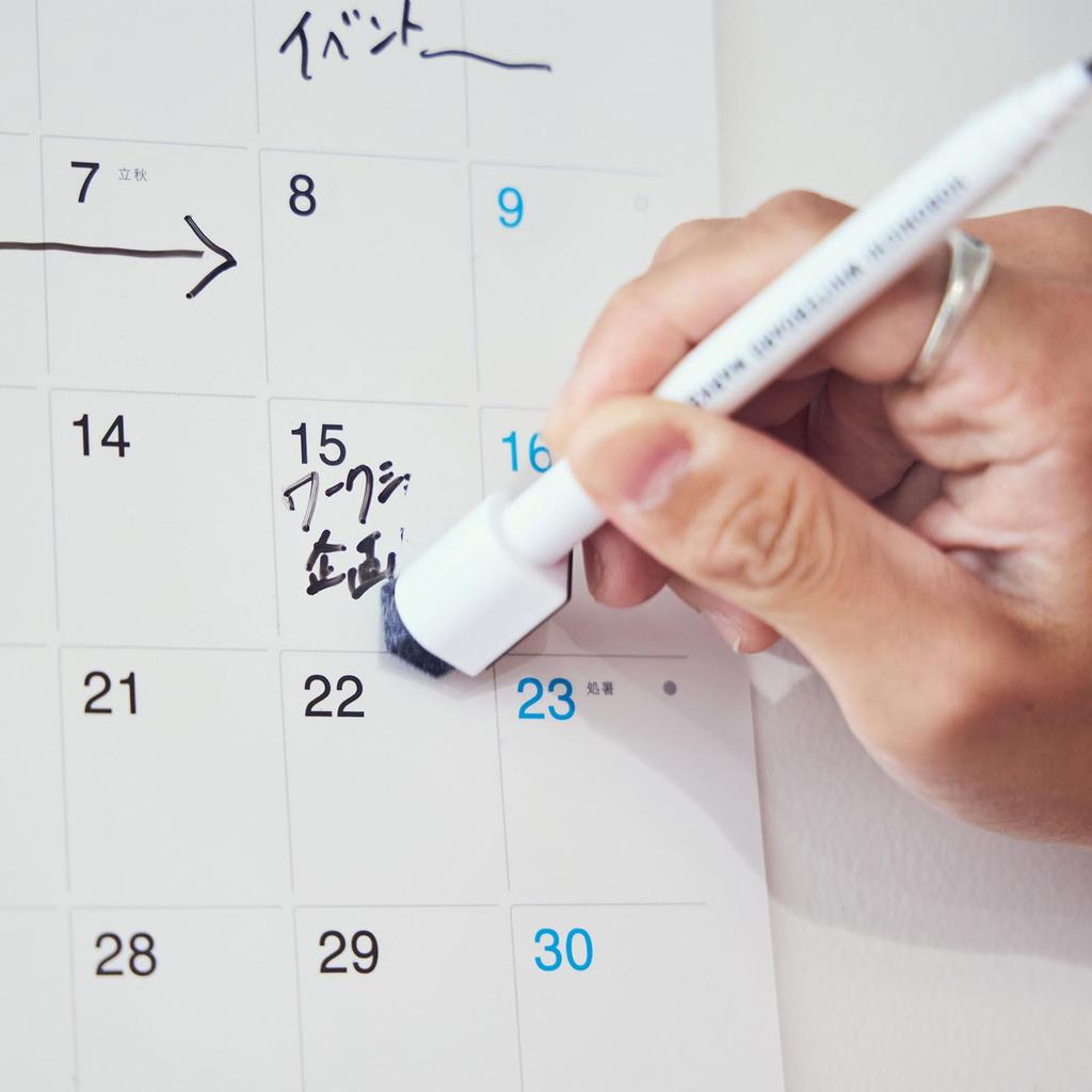 Hobonichi Whiteboard-Kalender 2025, mittelgroß, zum Aufhängen an der Wand