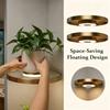 Built-in LED Lights Floating Wall Shelf Invisible Bracket Wall Mount Shelf  Living Room